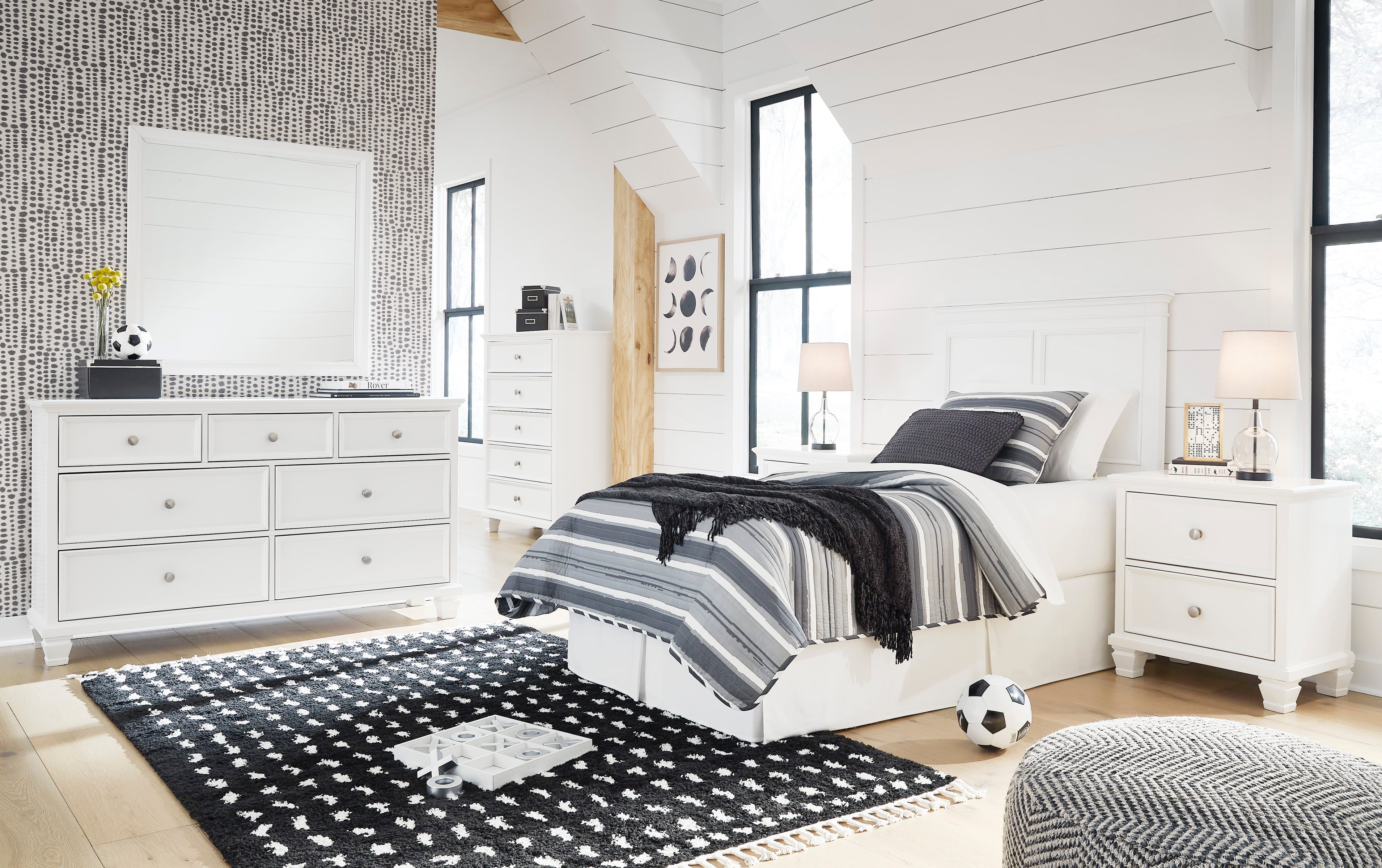 Signature Design by Ashley Fortman B68053 Twin Panel Headboard Rife