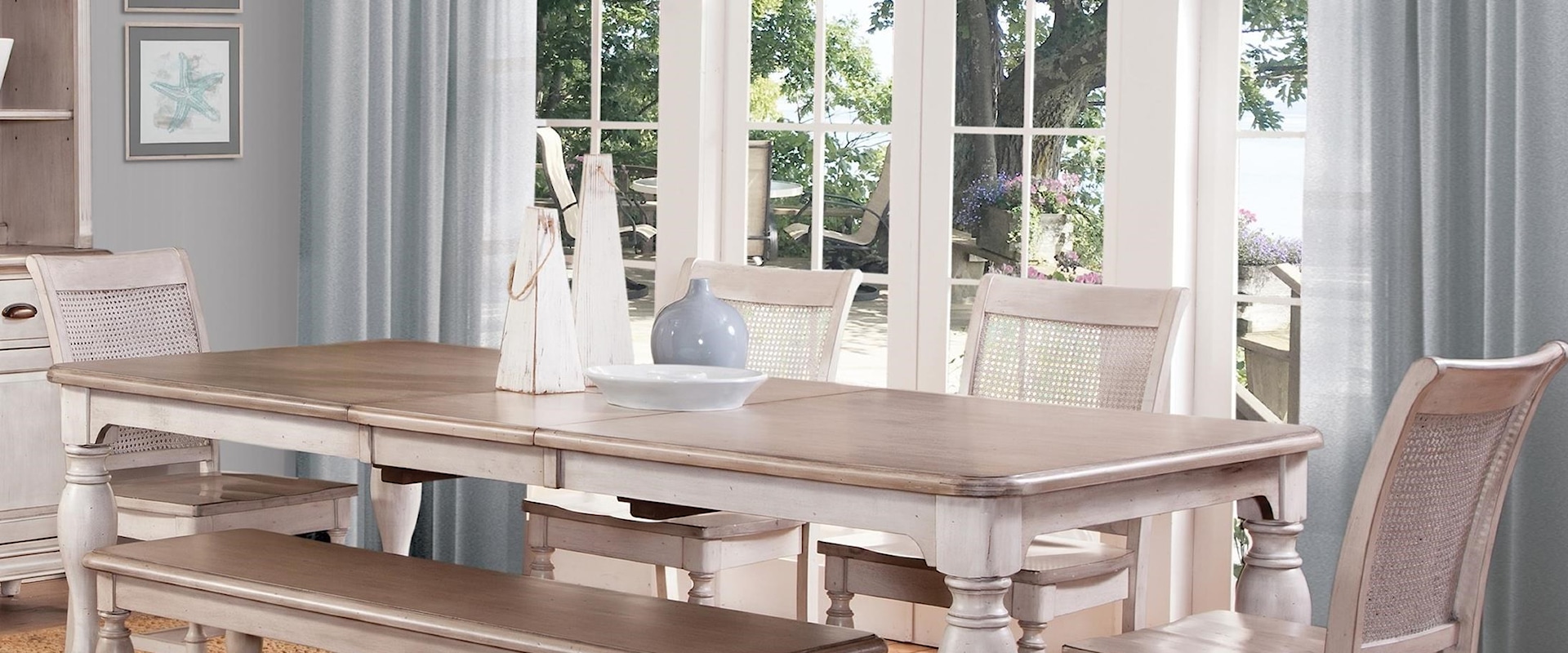 6-Piece Dining Set with Bench