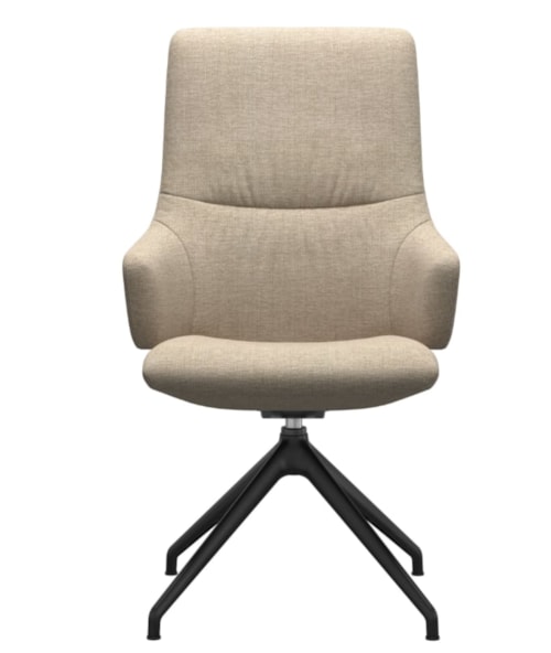Contemporary Arm Chair with High Back and D350 Base