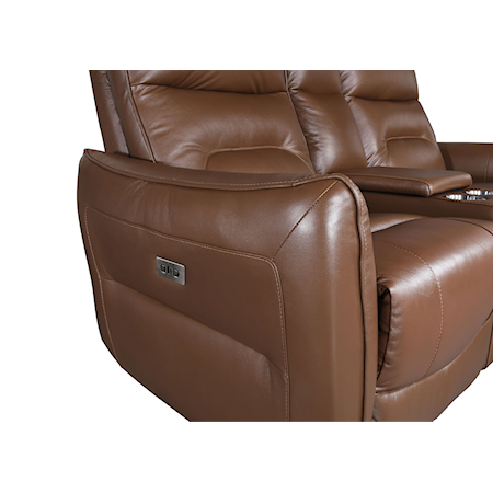 Power Loveseat Brown