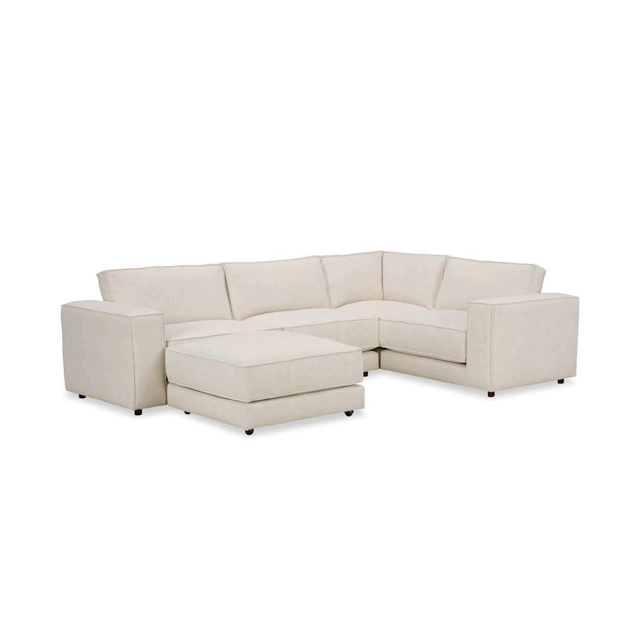 Craftmaster 734801BD Modular Sofa with 3 Seats and Ottoman