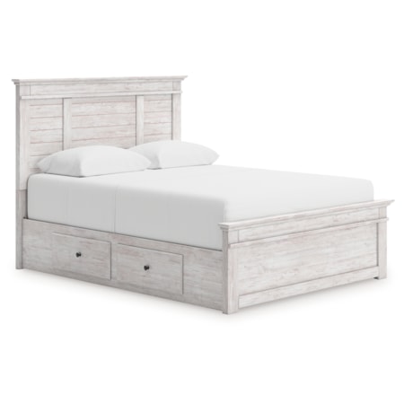 Queen Panel Storage Bed