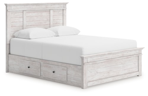 Queen Panel Storage Bed