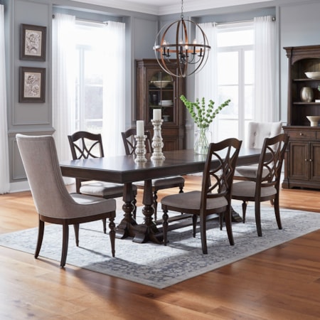 7-Piece Trestle Dining Set