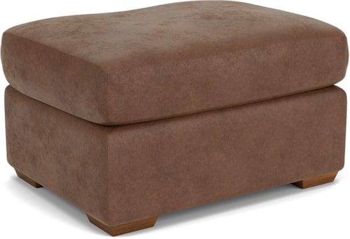 Casual Ottoman with Block Feet