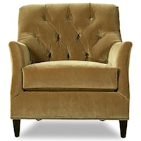 Transitional Upholstered Chair with Tufted Back