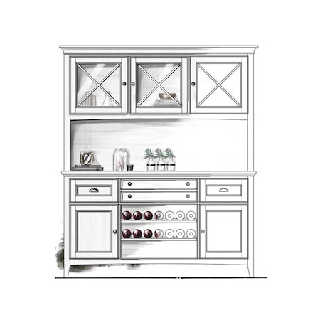 Buffet with Door Hutch