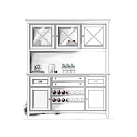 Transitional Buffet with Door Hutch