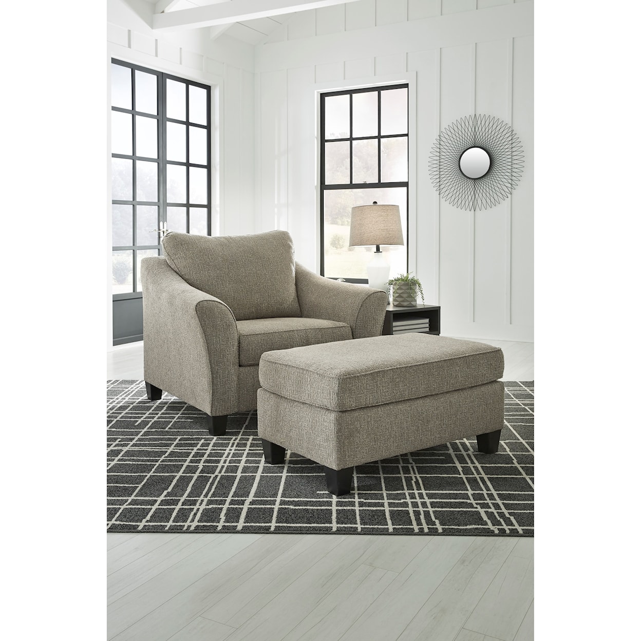 Ashley Furniture Benchcraft Barnesley Contemporary Ottoman