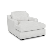Contemporary Chaise with Track Amrests