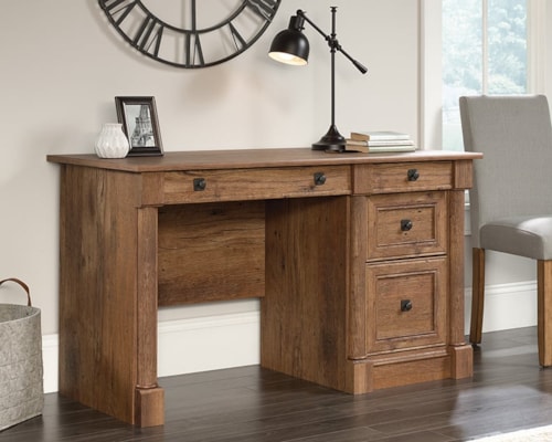 Traditional Computer Desk with Drop-Front Keyboard/Mousepad Drawer