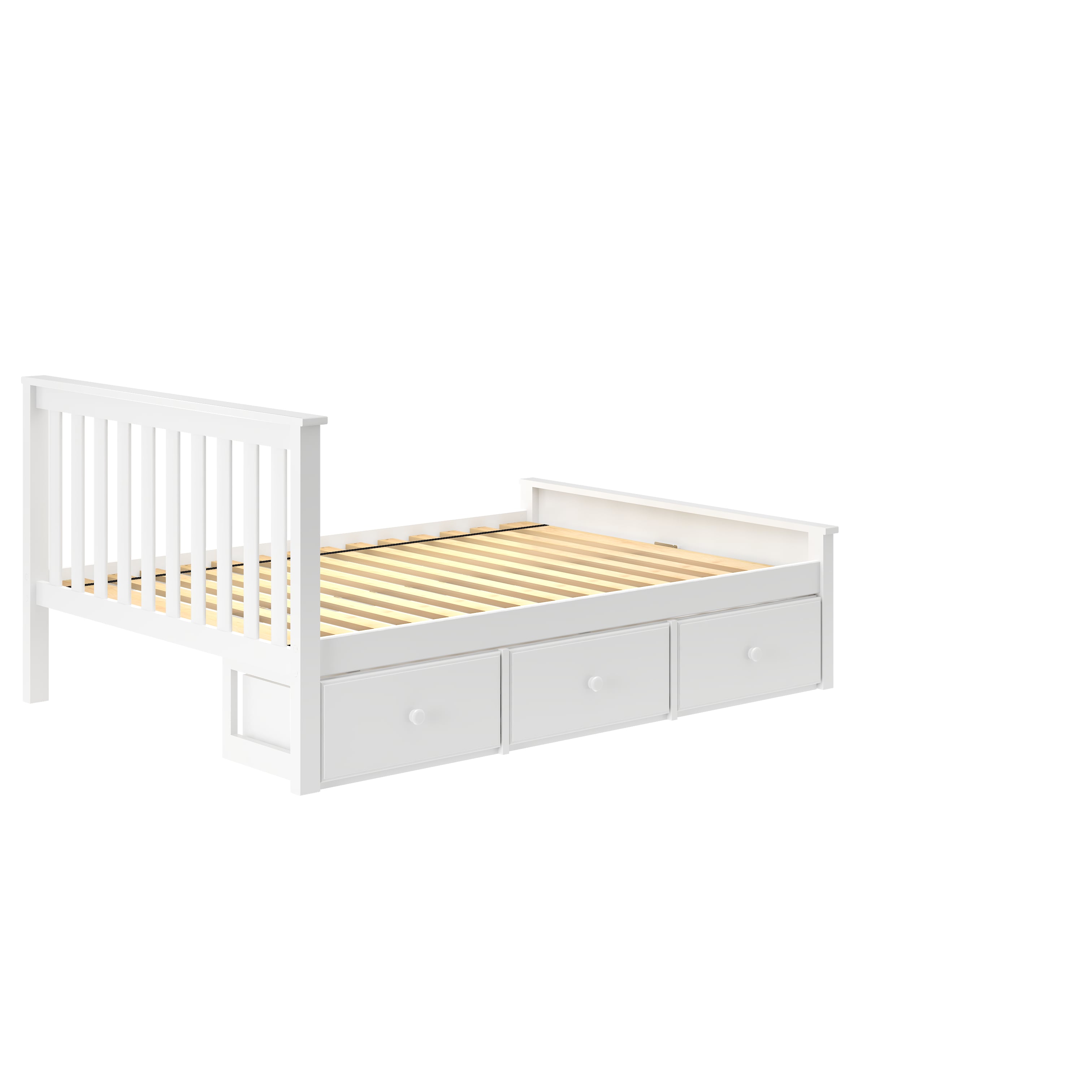 Jackpot Kids Single Beds Dover Youth Full Bed in White