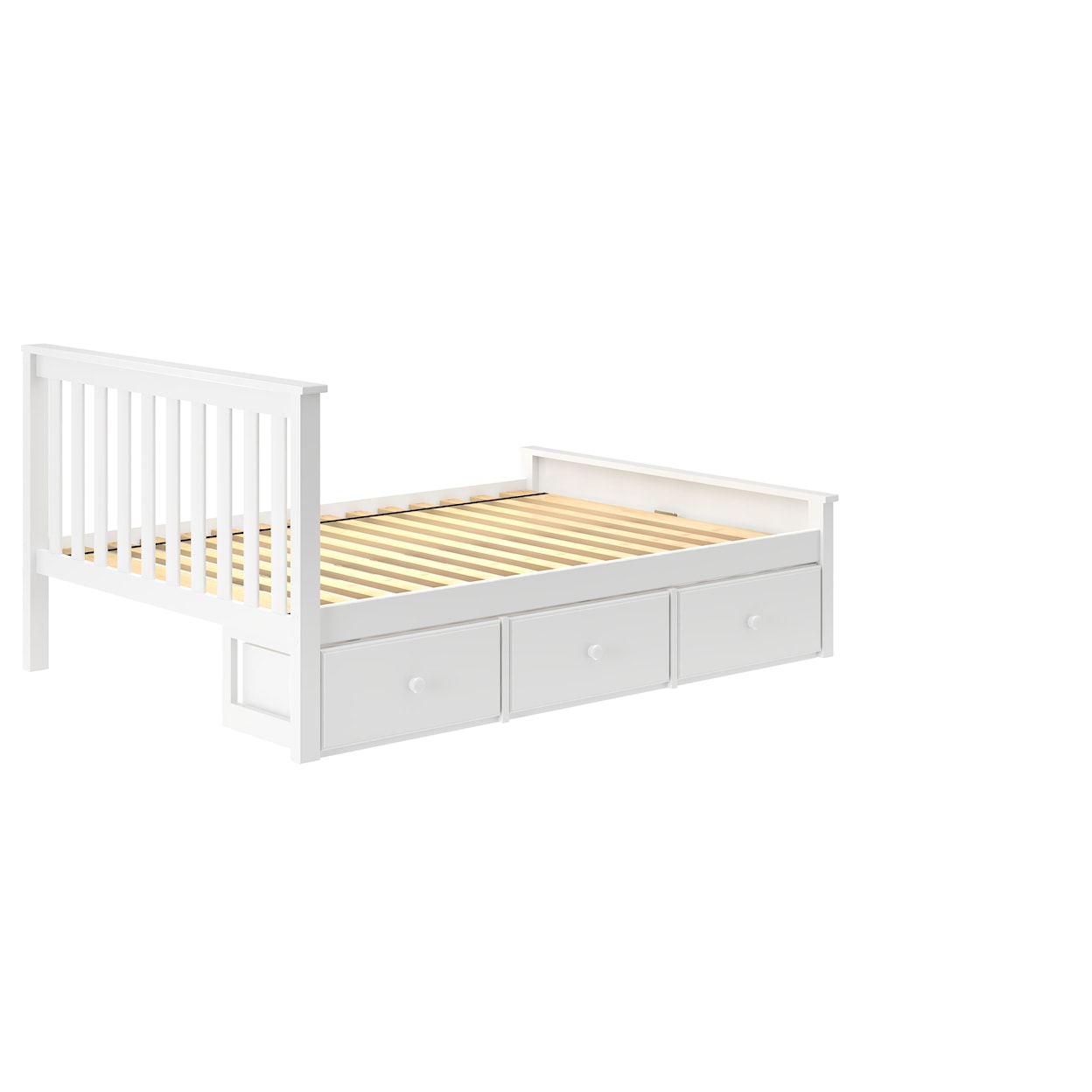 Jackpot Kids Single Beds Dover Youth Full Bed in White