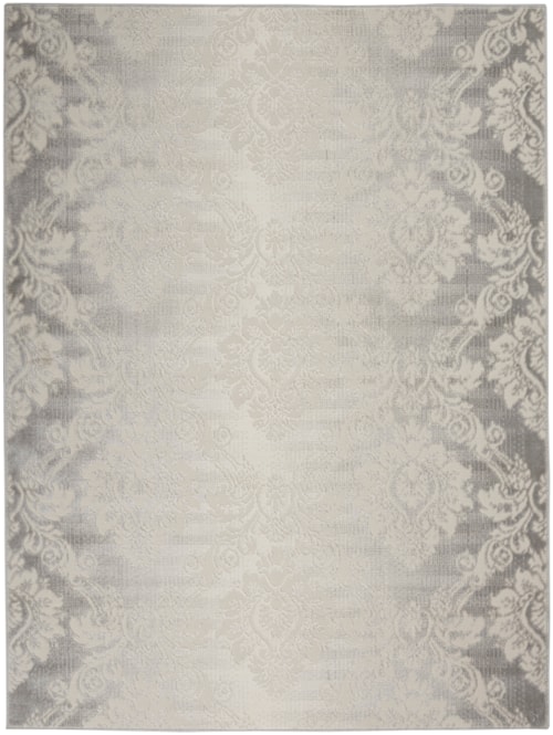 5'3" x 7'3" Ivory Grey Rectangle Rug