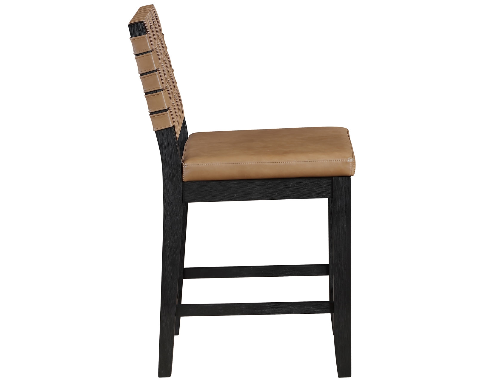 Upholstered Webbed-Back Counter Chair