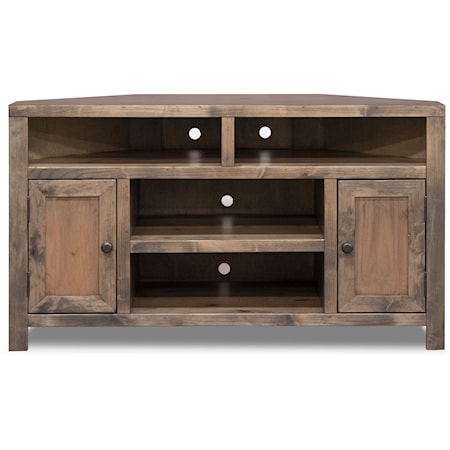 Rustic 52" Corner TV Console