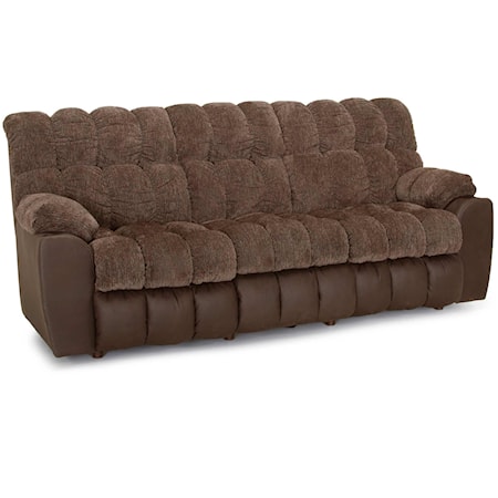 Casual Manual Reclining Sofa with Drop-Down Table
