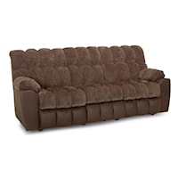 Casual Manual Reclining Sofa with Drop-Down Table