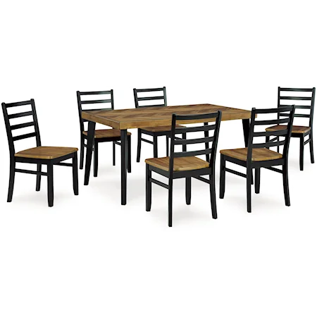 Dining Table And 6 Chairs (Set Of 7)