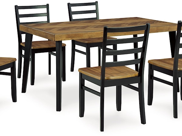 Dining Table And 6 Chairs (Set Of 7)