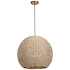 Uttermost Lighting Fixtures - Pendant Lights Seagrass 1 Light Dome Pendant