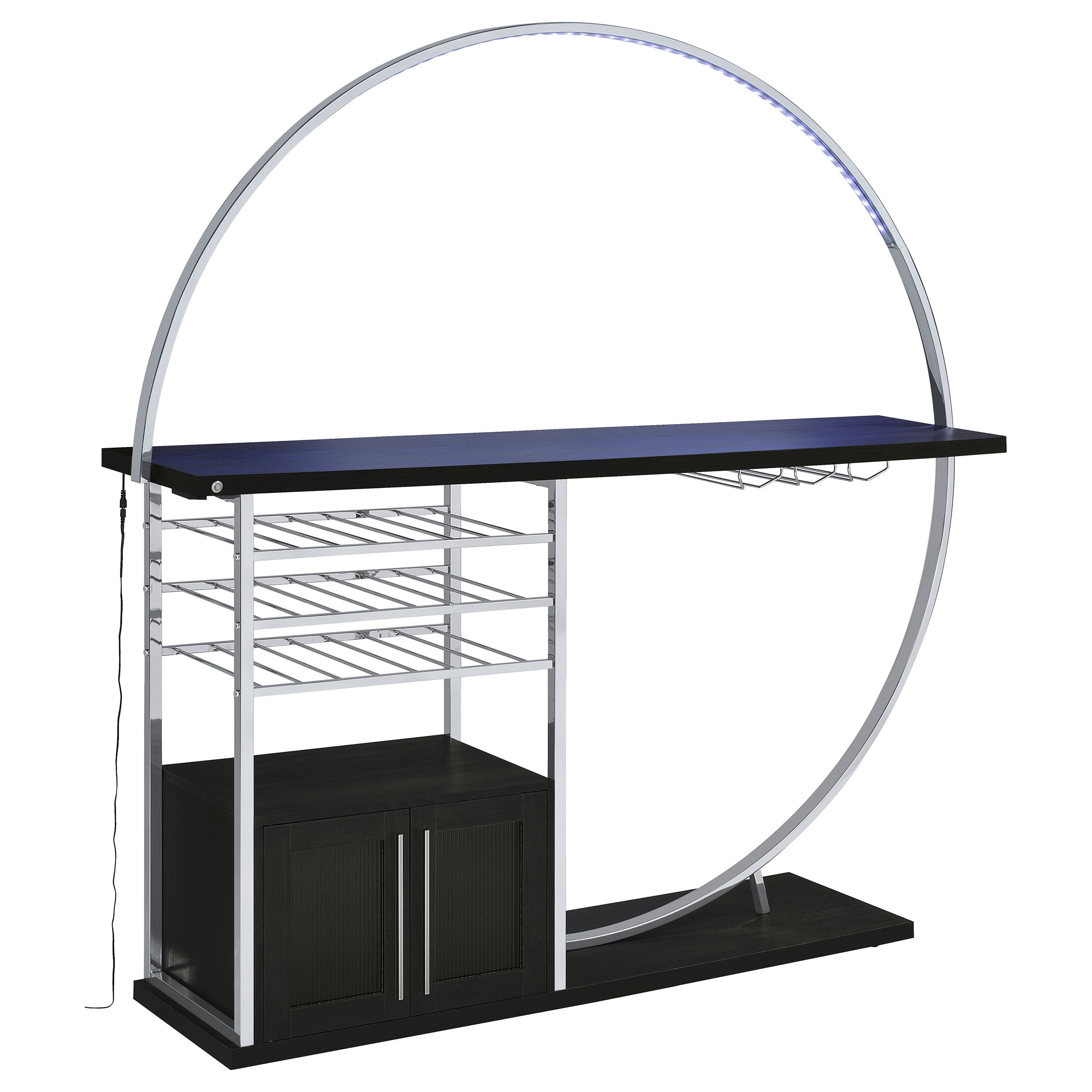 Risley Circular LED Home Bar Cabinet