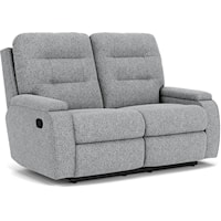 Casual Biscuit Back Reclining Loveseat