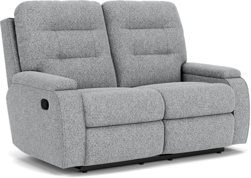 Casual Biscuit Back Reclining Loveseat