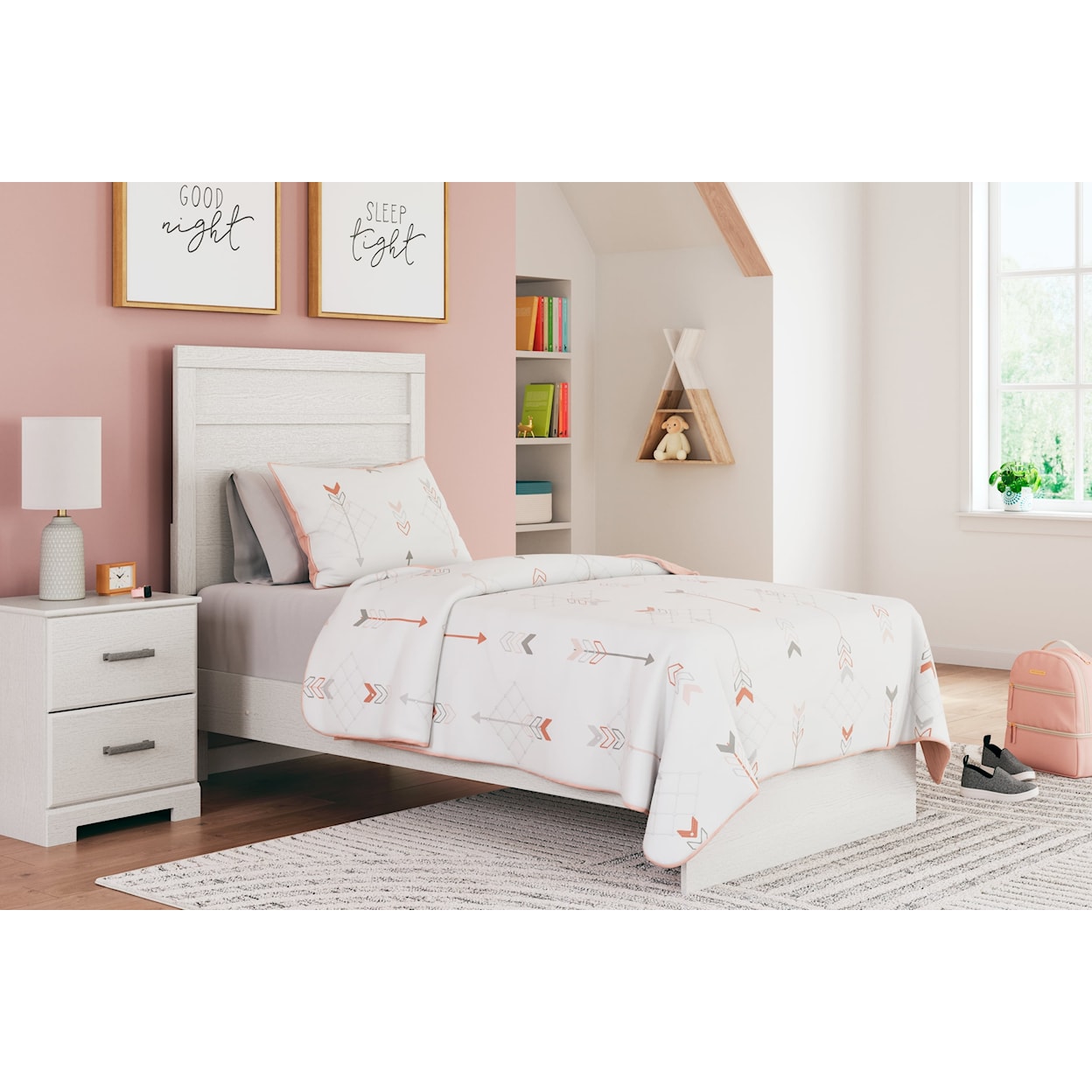 Ashley Furniture Signature Design Stelsie Twin Panel Bed