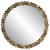 Uttermost Dinar Dinar Round Aged Gold Mirror