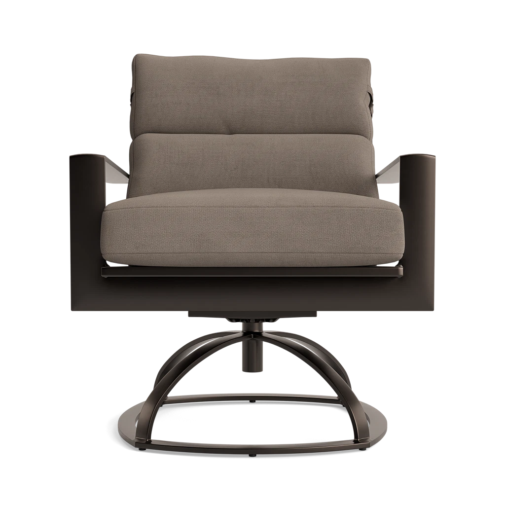 Cushioned Aluminum Swivel Rocker