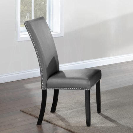 Dining Side Chair with Nailhead Trim