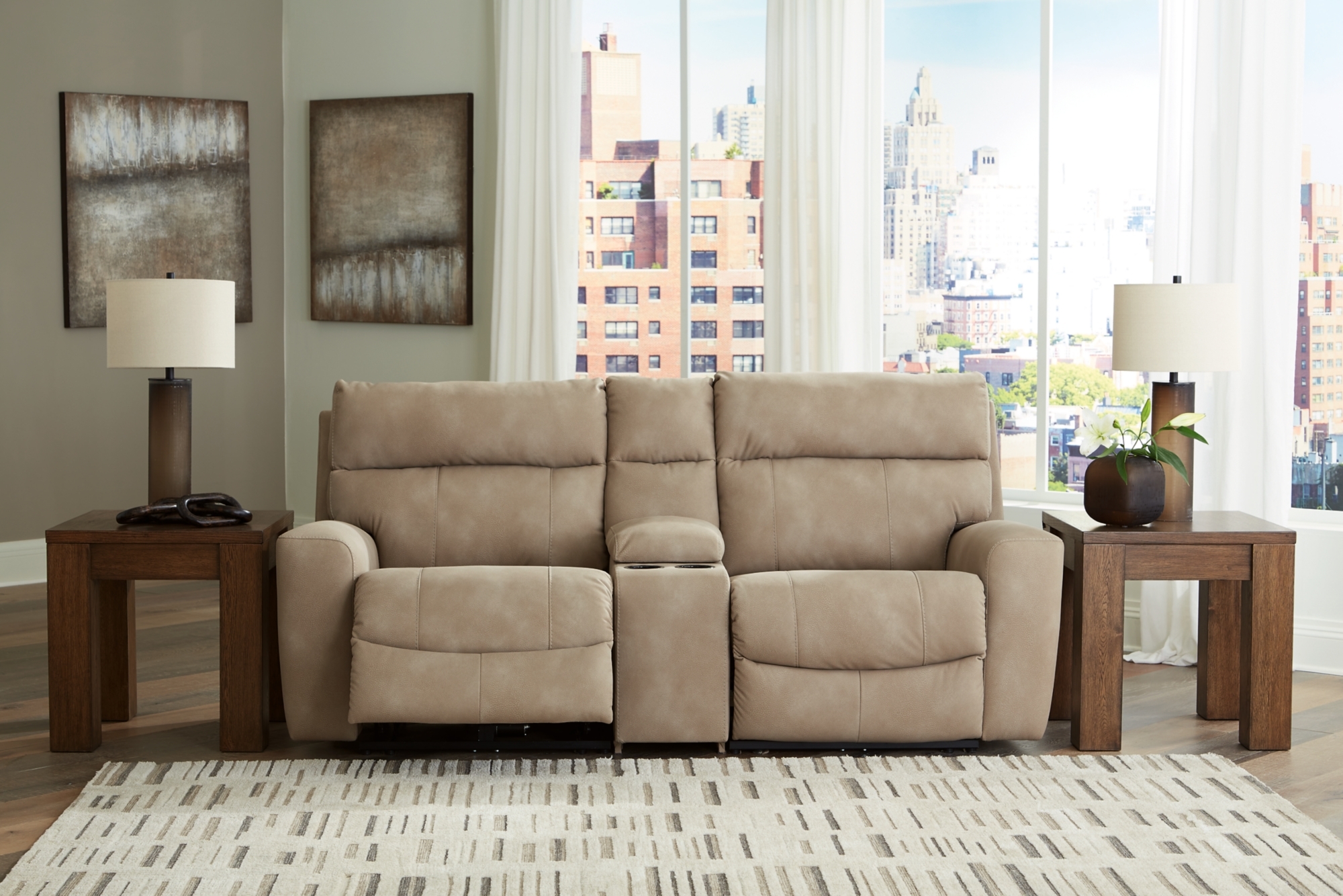 3-Piece Power Reclining Loveseat w/ Console