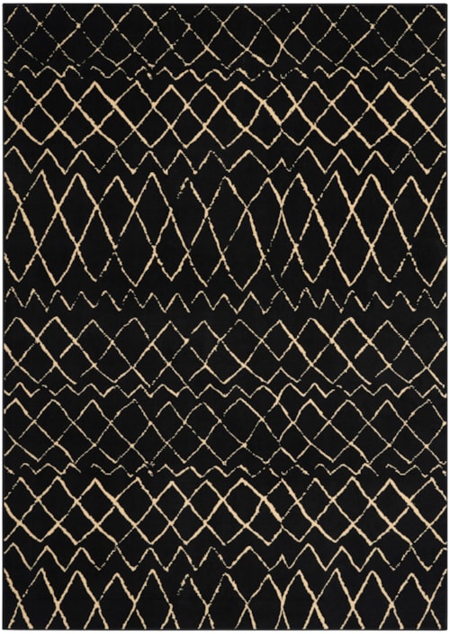 7' x 10' Black Rectangle Rug