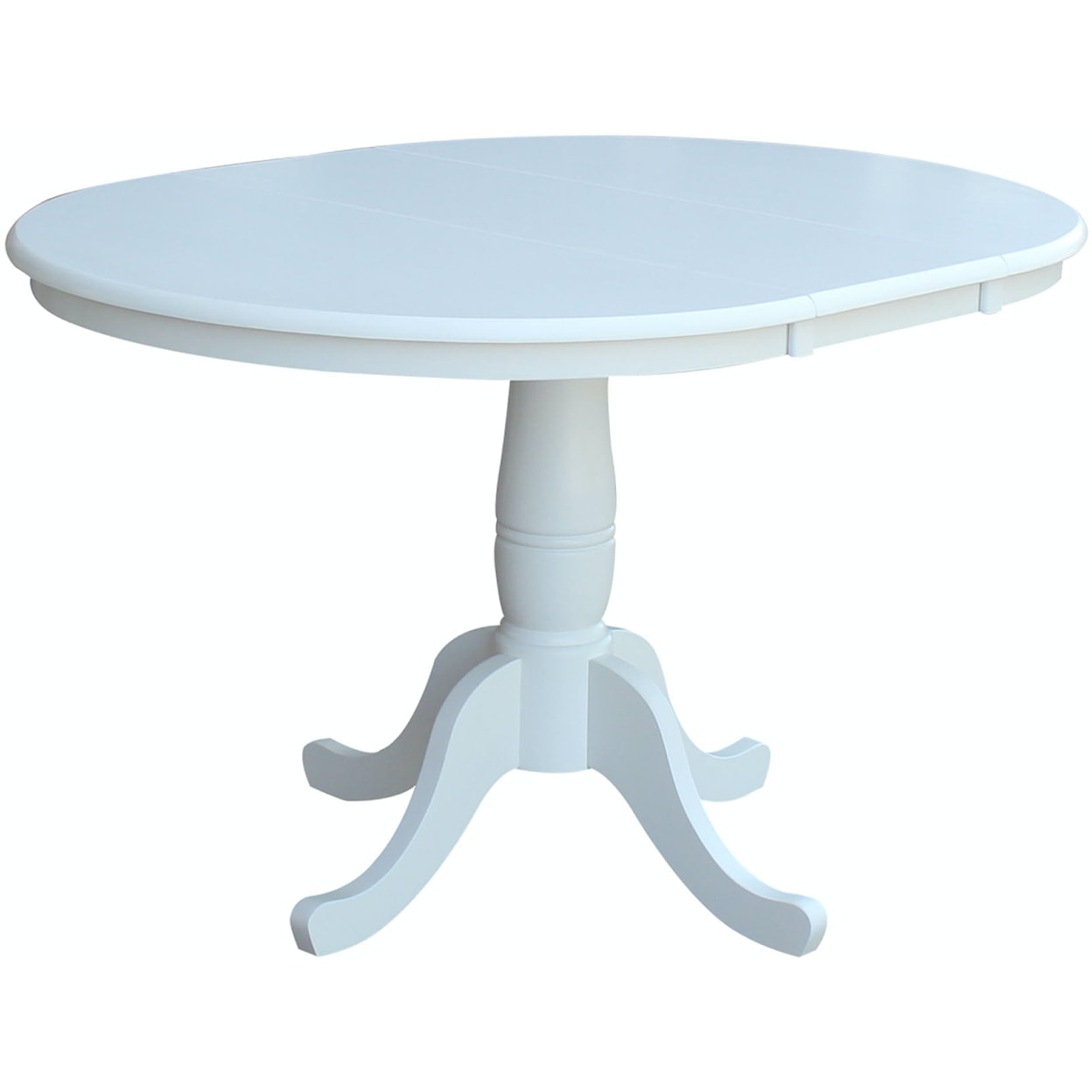 John Thomas Dining Essentials Round Table in Pure White