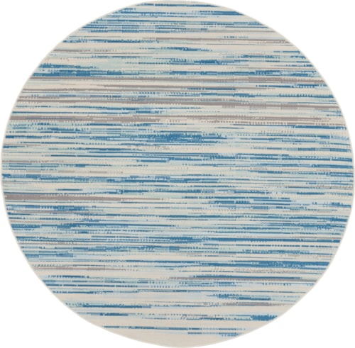 8'  Blue Round Rug