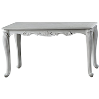 Traditional Rectangular Console Table with Ornate Detailing