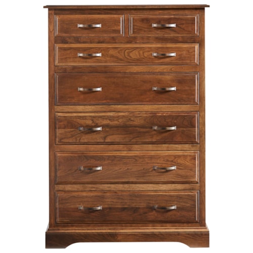 Customizable Solid Wood 7-Drawer Chest