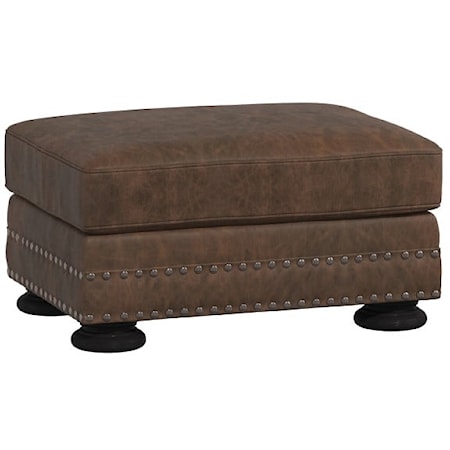 Foster Leather Ottoman