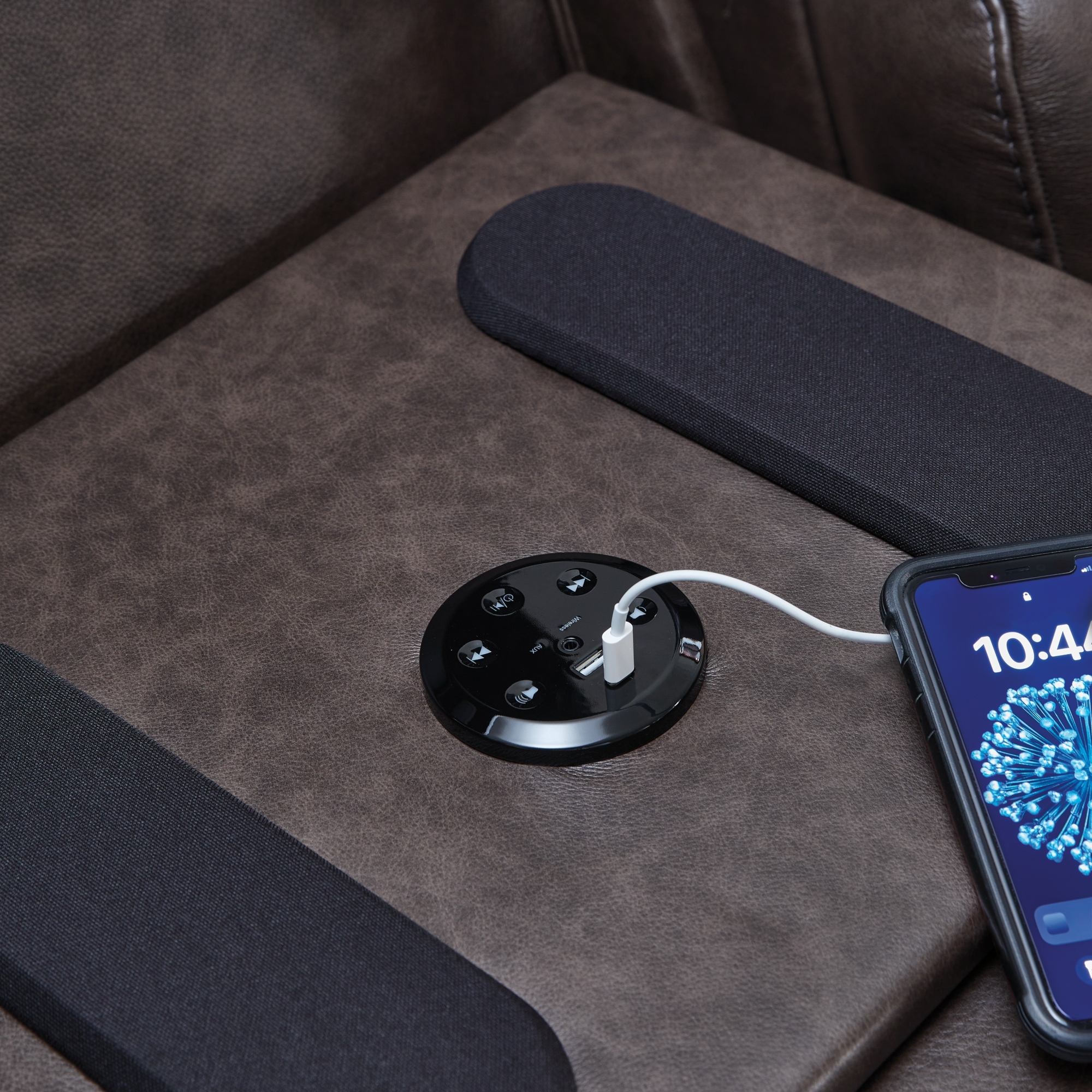 Signature Design by Ashley Crossplex Pwr Rec Sofa With Adj Headrest