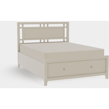 Atwood Queen Footboard Storage Gridwork Bed
