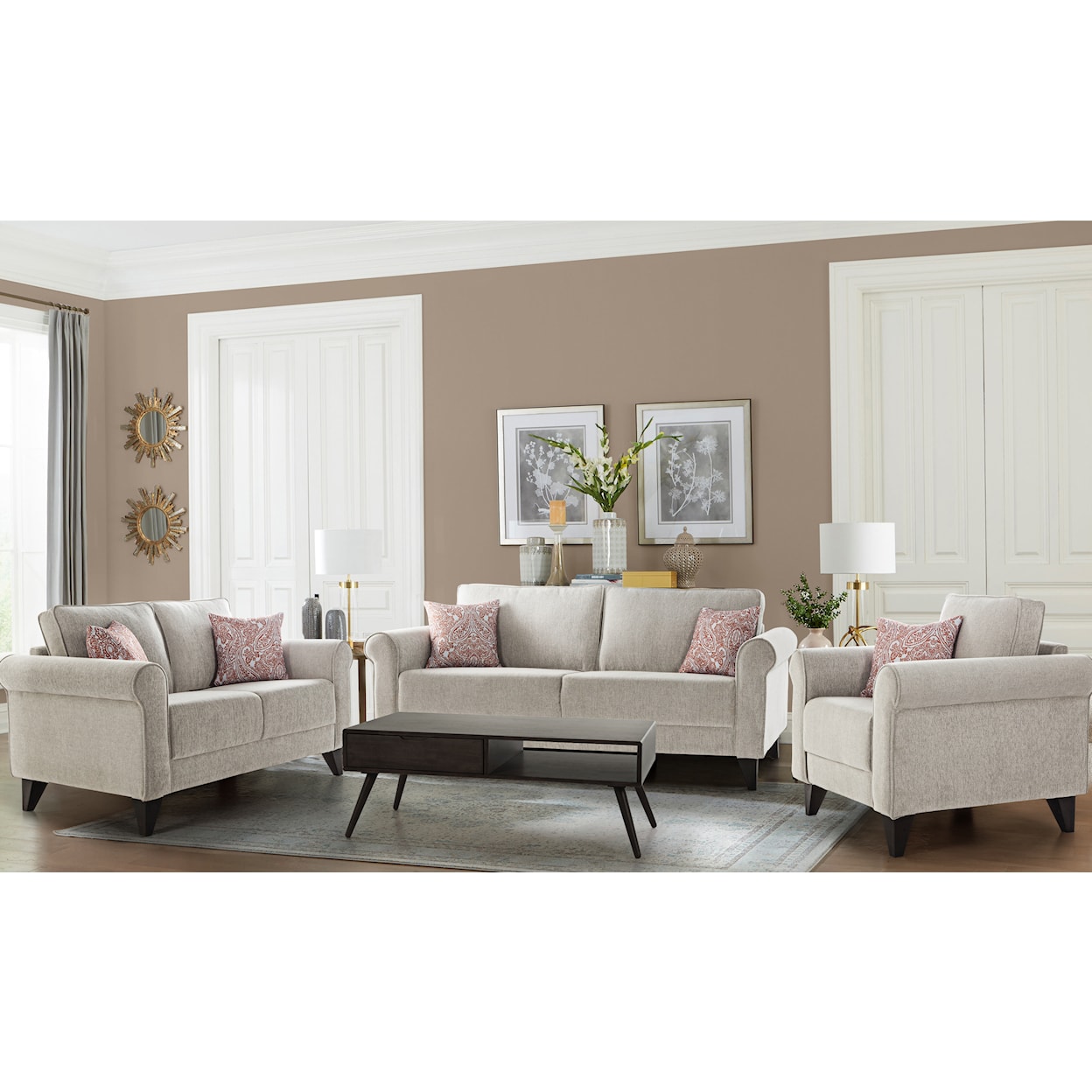 New Classic Ripley Ripley Sofa & Loveseat with FREE CHAIR