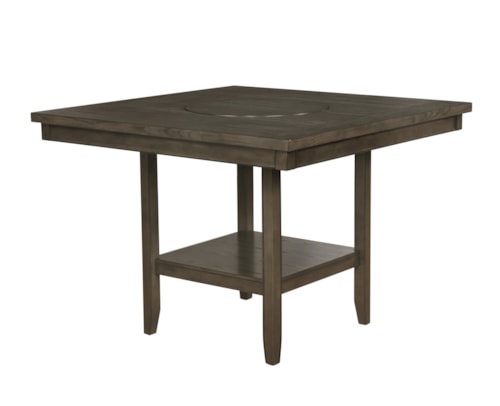 Counter Height Dining Table with Lazy Susan