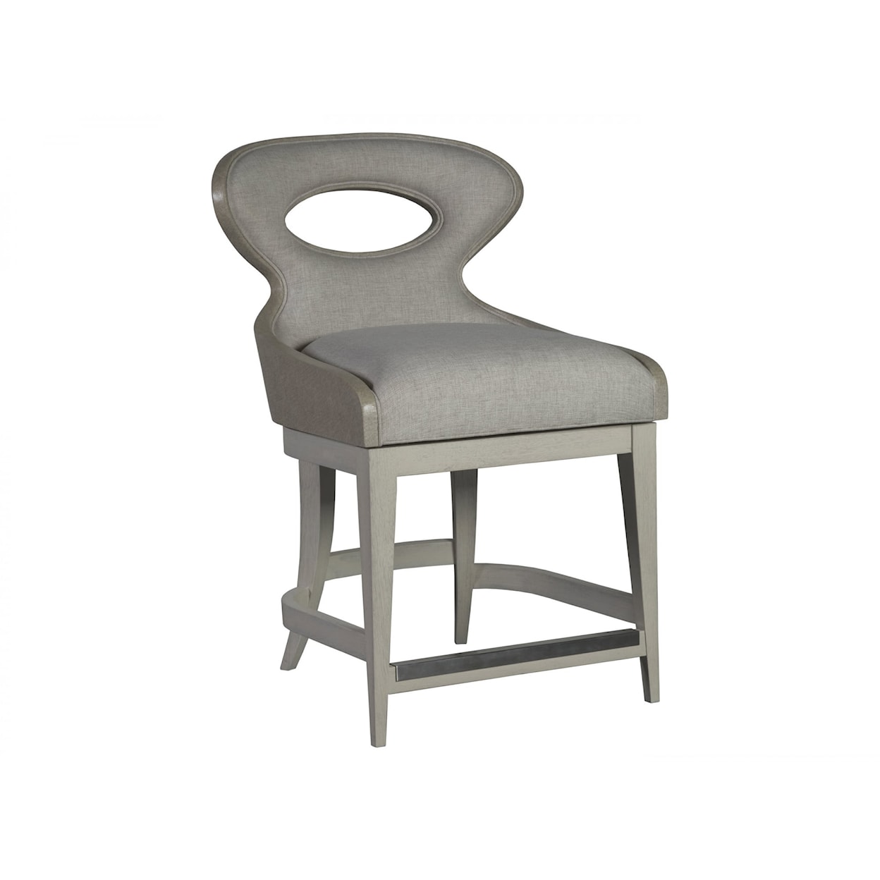 Artistica Zeitgeist Linen Upholstered Swivel Counter Stool