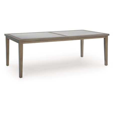 Rect Dining Table W/Umb Opt