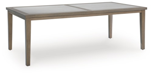 Outdoor Rectangular Dining Table w/ Umbrella Option