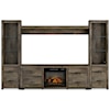 Signature Design by Ashley Furniture Trinell Entertainment Center with Fireplace