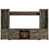 Signature Design by Ashley Trinell Entertainment Center with Fireplace