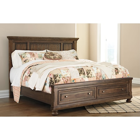 King Panel Bed with Storage