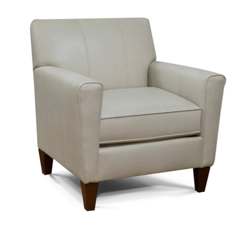 Transitional Arm Chair with High Tapered Legs